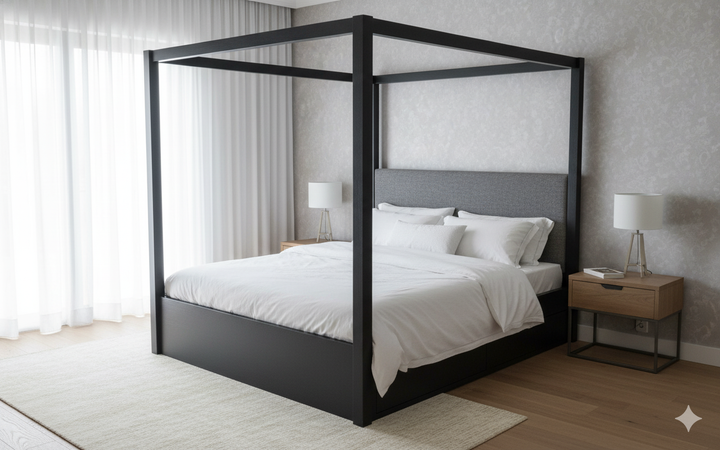 Highlander Poster Bed with Hydraulic Storage