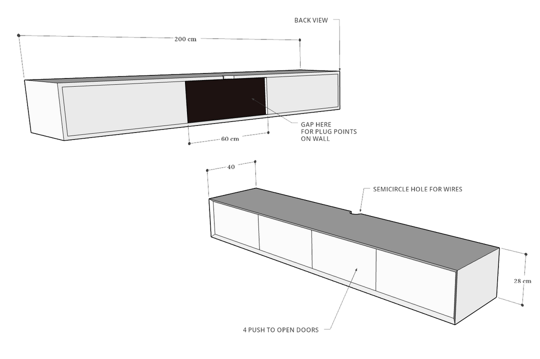 Klaus Wall Mounted TV Cabinet Collection