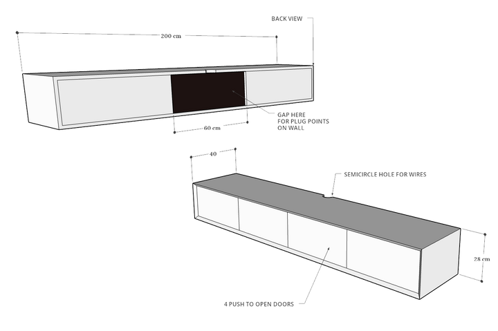 Klaus Wall Mounted TV Cabinet Collection