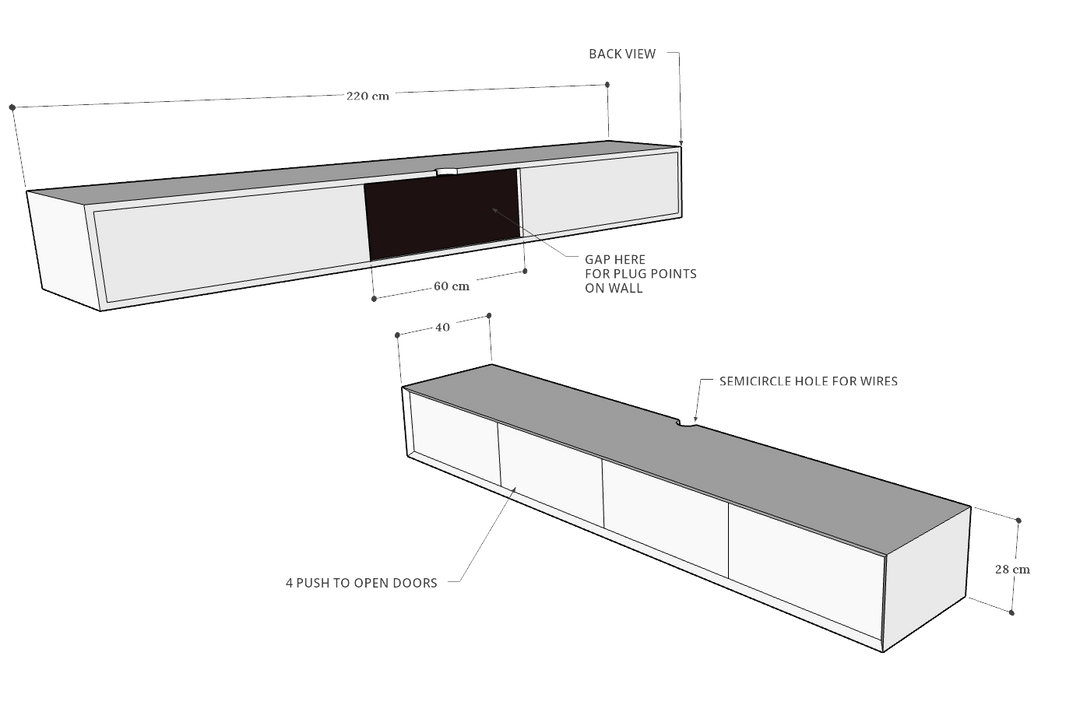 Klaus Wall Mounted TV Cabinet Collection