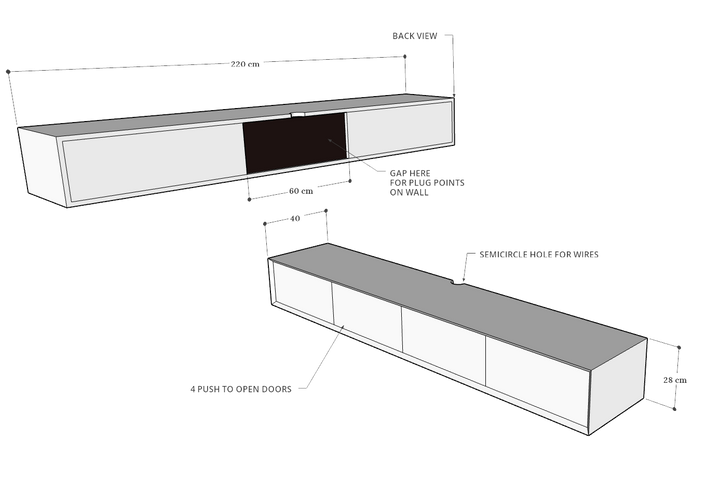 Klaus Wall Mounted TV Cabinet Collection