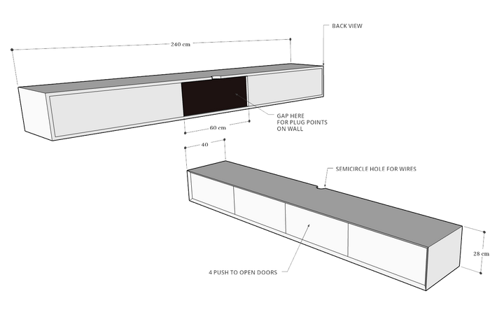 Klaus Wall Mounted TV Cabinet Collection