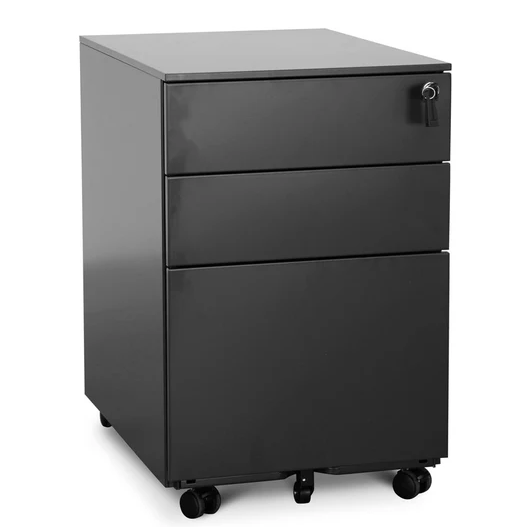 Steel Mobile Pedestal, Black / White