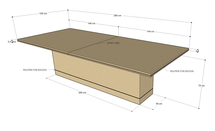 Malone Table, Custom Made