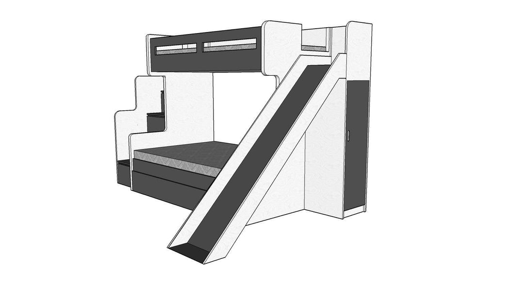Future Bunk Bed with Slide Cabinet - Classic Furniture Dubai UAE