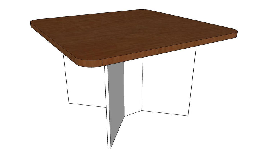 Meeting table: Rounded Square, For 4 persons - Classic Furniture Dubai UAE