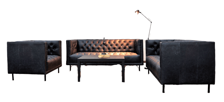 Sofa, Fiara, Chesterfield Genuine Leather - Classic Furniture Dubai UAE
