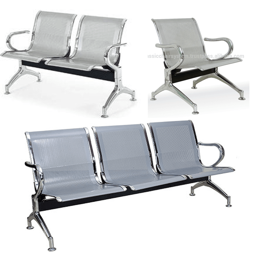 Steel chair 3 seater sale