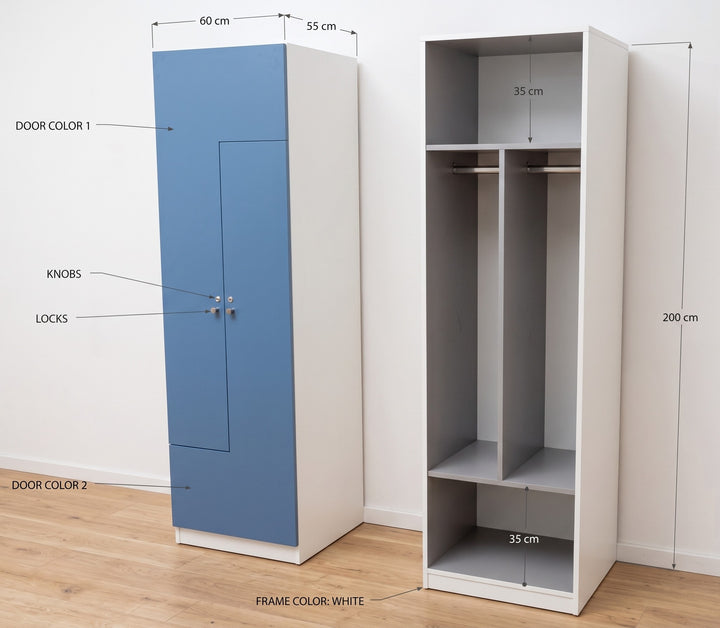 2 Tier Wooden Locker Cupboard