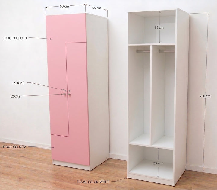2 Tier Wooden Locker Cupboard