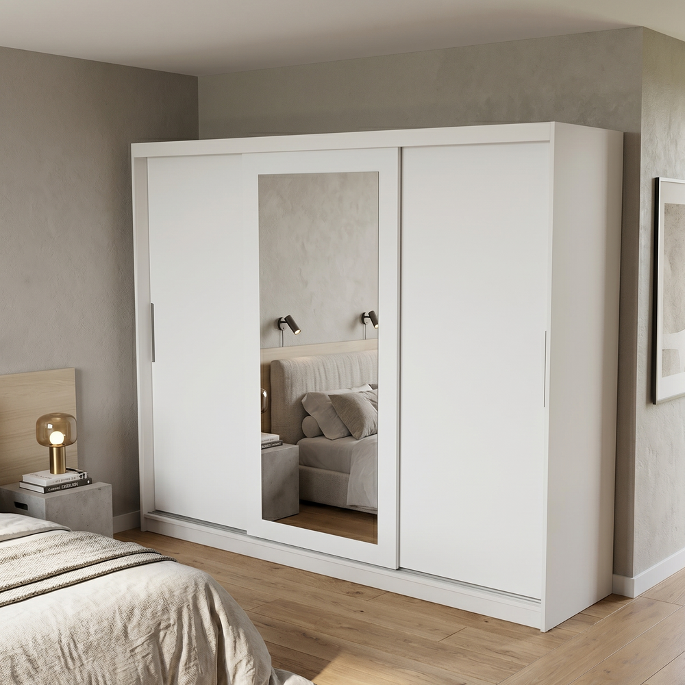 3 DOOR SLIDING WARDROBE WHITE CUSTOM MADE IN DUBAI UAE