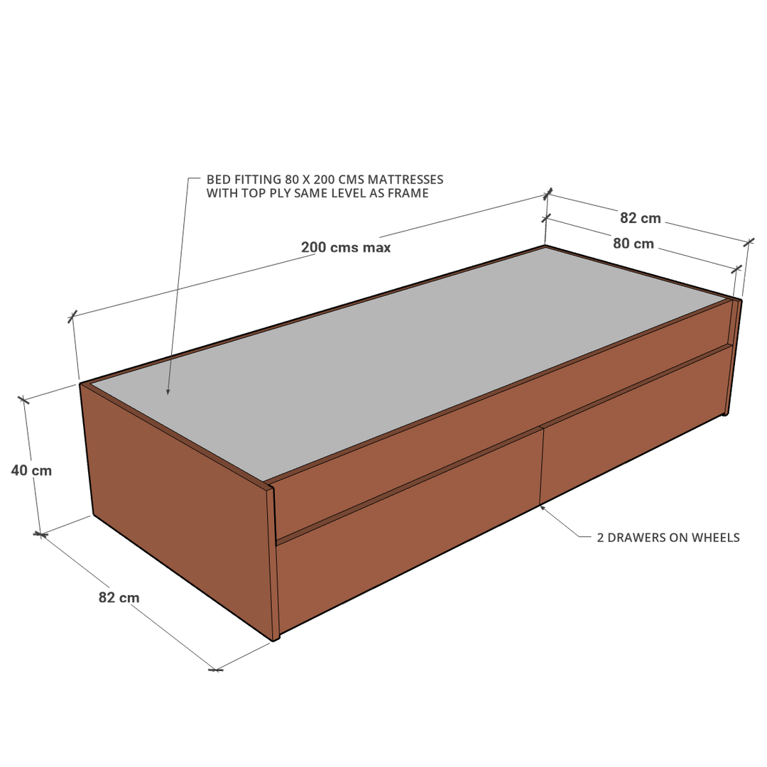 80 x 200 MAID ROOM BED
