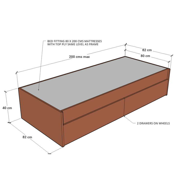 80 x 200 MAID ROOM BED