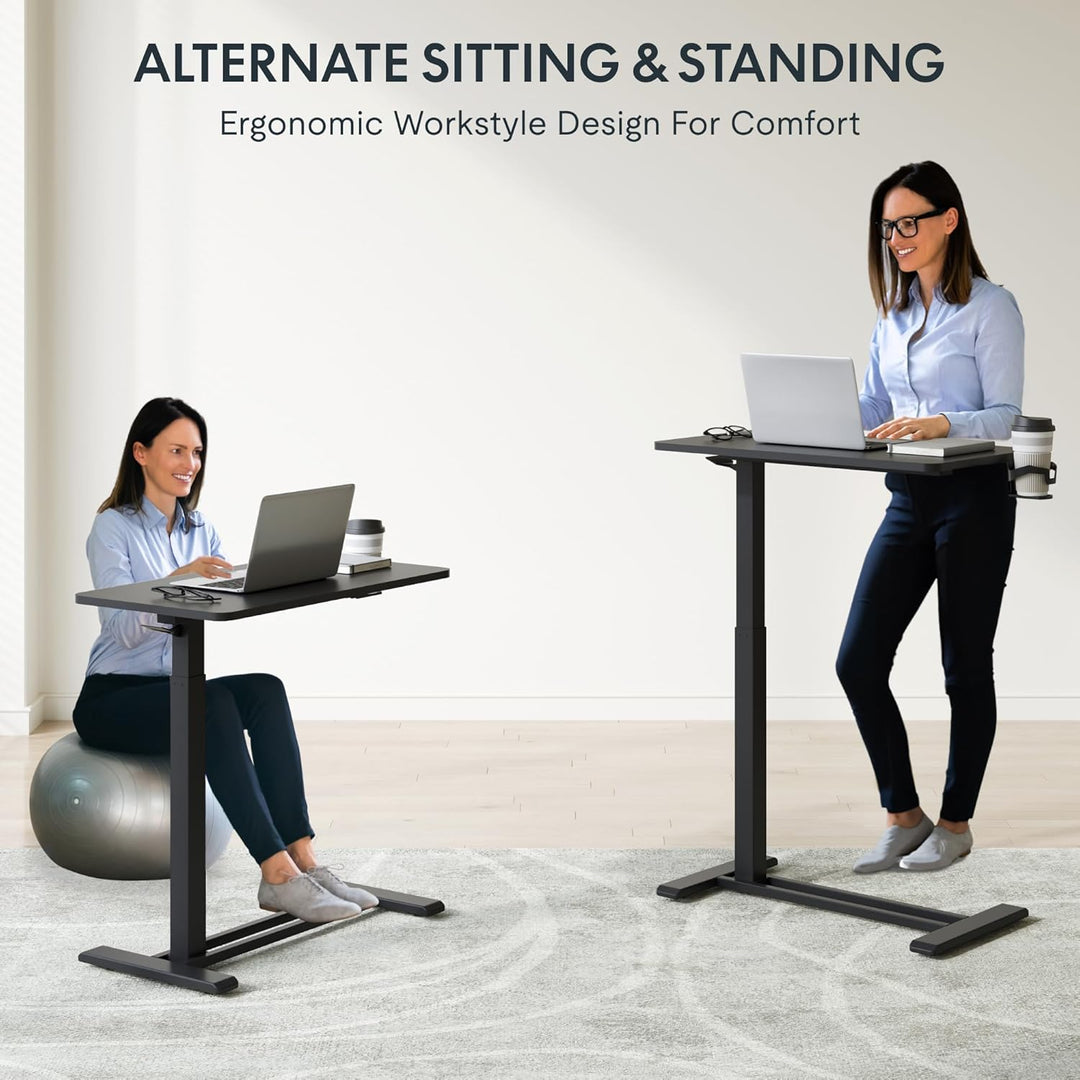 Height Adjustable Mobile Side Table / Desk, 80 x 45 cms