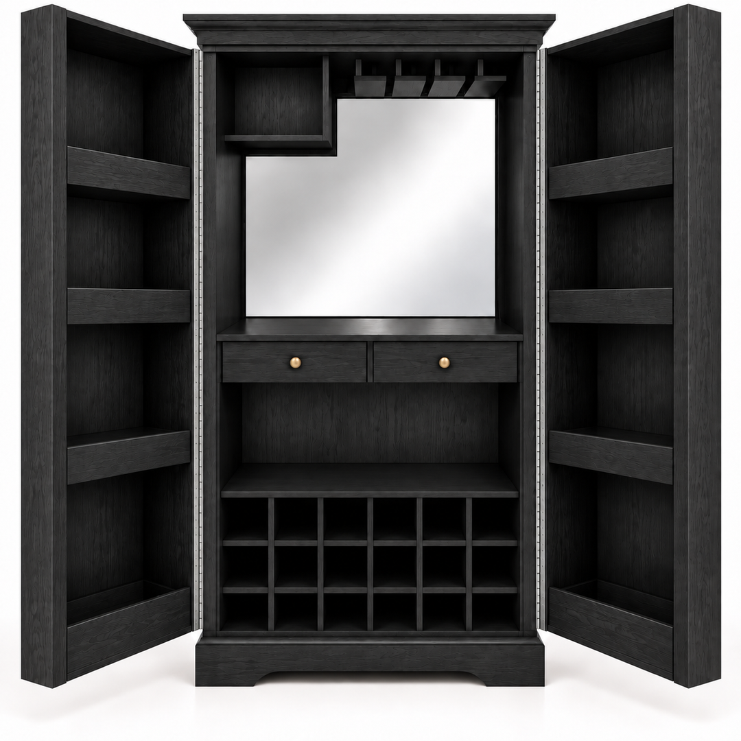 Bar Cabinet, BB3, Veneer Custom