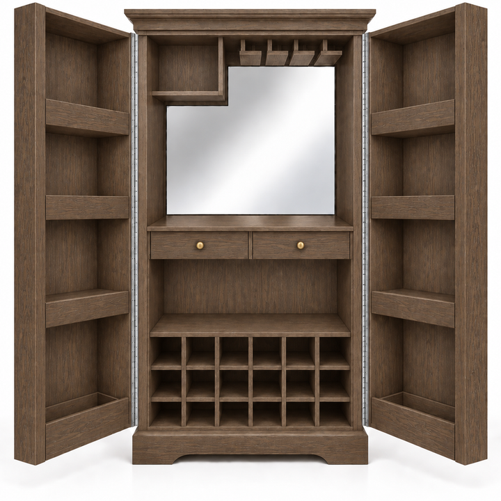 Bar Cabinet, BB3, Veneer Custom