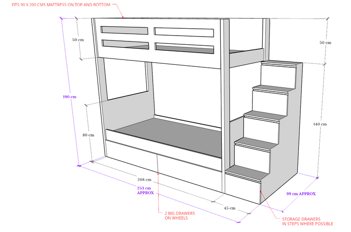 Sleek Bunk Bed