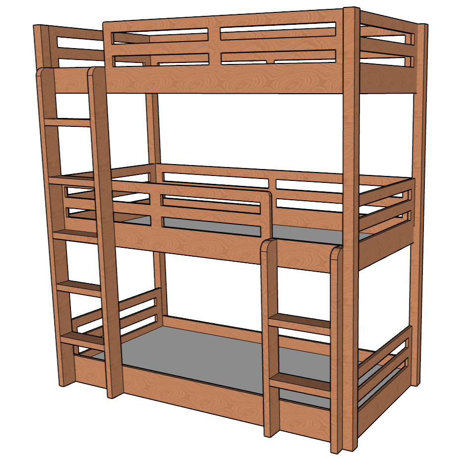 Triple Delight Bunk Bed – Classic Furniture