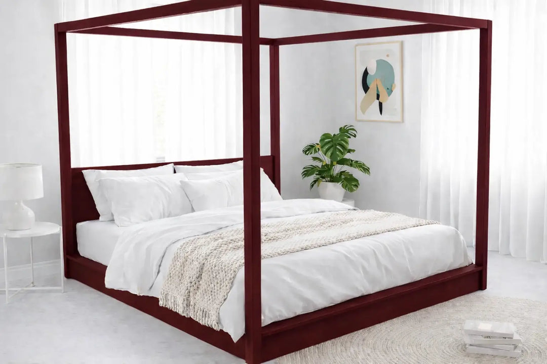 Japan Low Poster Bed with Headboard