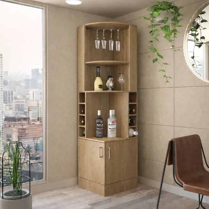 Syrah Corner Bar Cabinet