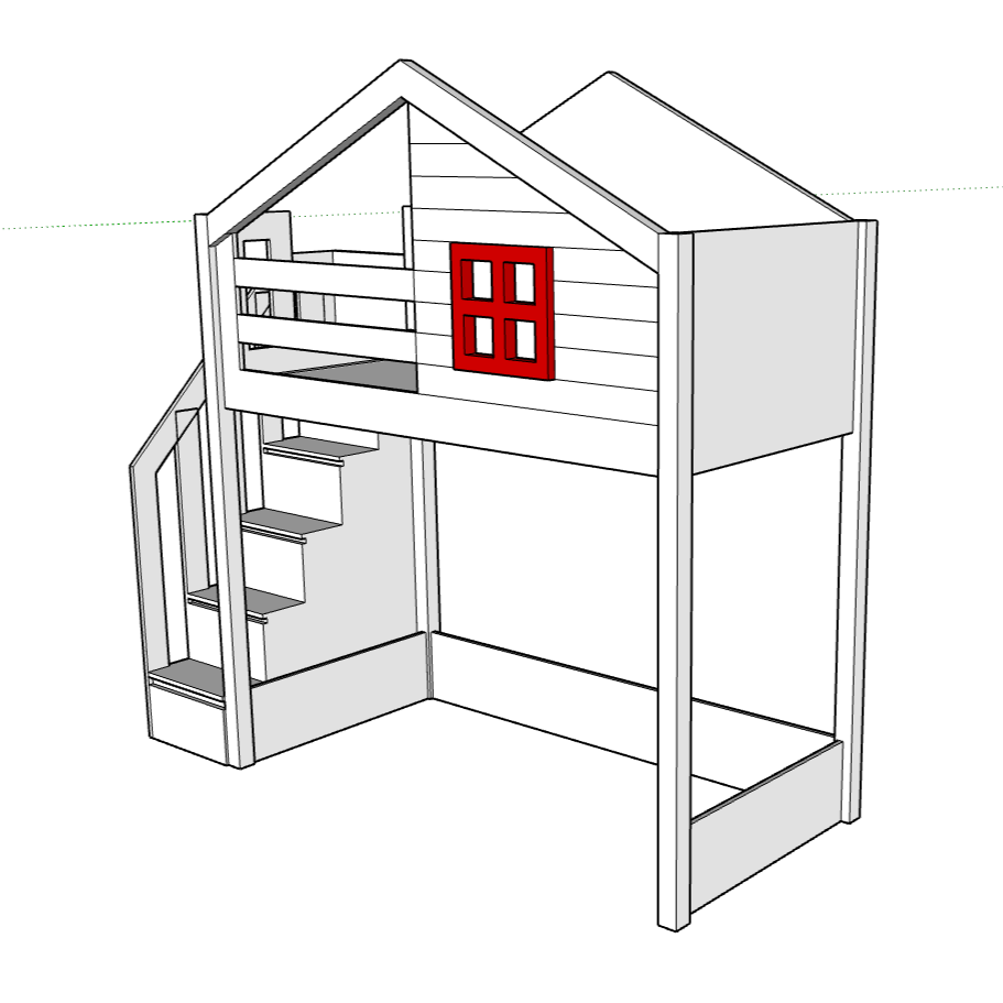 Fazi House Loft Bed