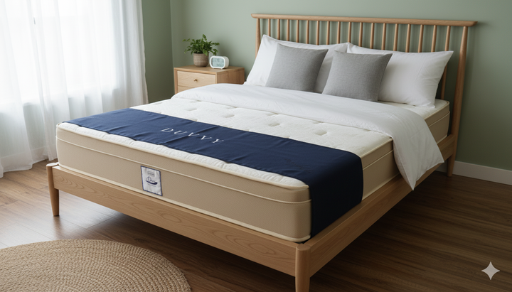 Duvvy Pocketed Spring + Latex Top Mattress, Soft