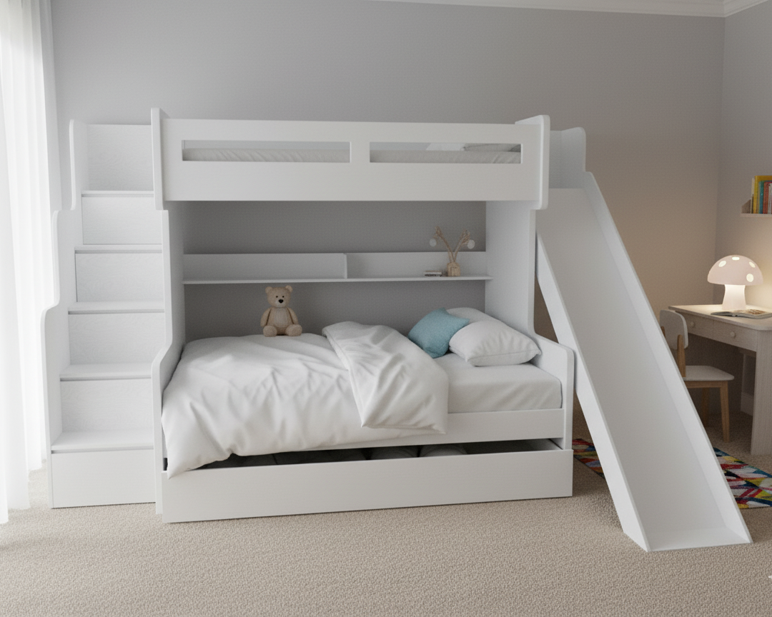 Future Bunk Bed with Slide Cabinet