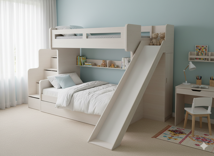 Future Bunk Bed with Slide Cabinet
