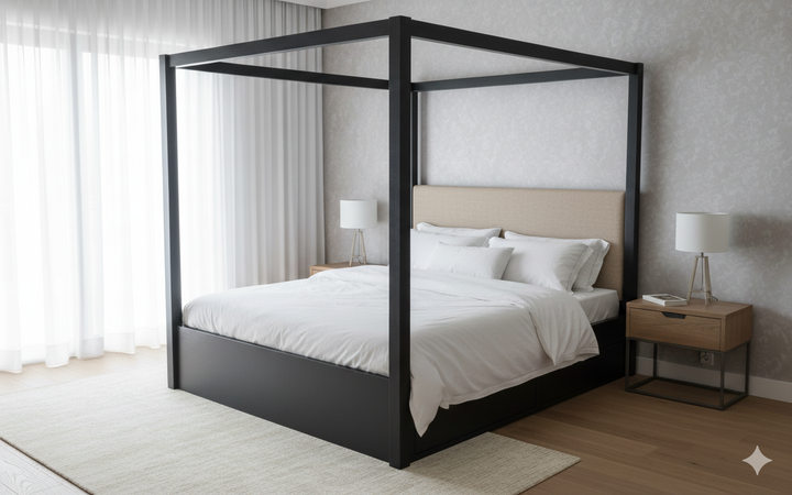 Highlander Poster Bed with Hydraulic Storage