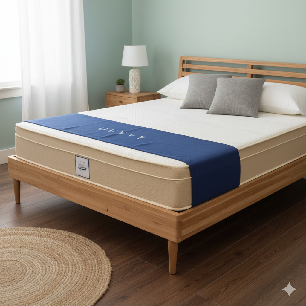 Duvvy Pocketed Spring + Latex Top Mattress, Soft