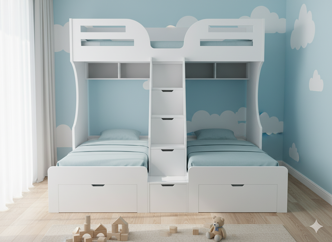 Ultra Bunk Bed with 3 Beds, Custom Made