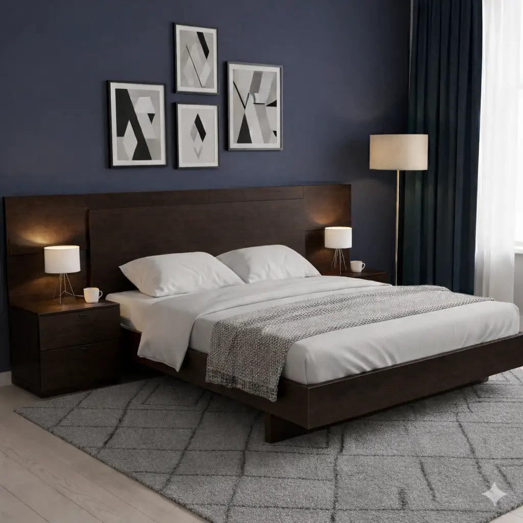 Balmy Bed With 2 Side Tables