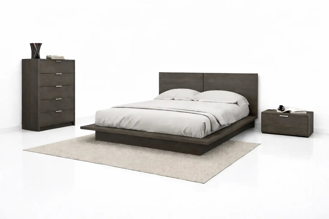Denilia, Bed with 2 side tables & chest of drawers