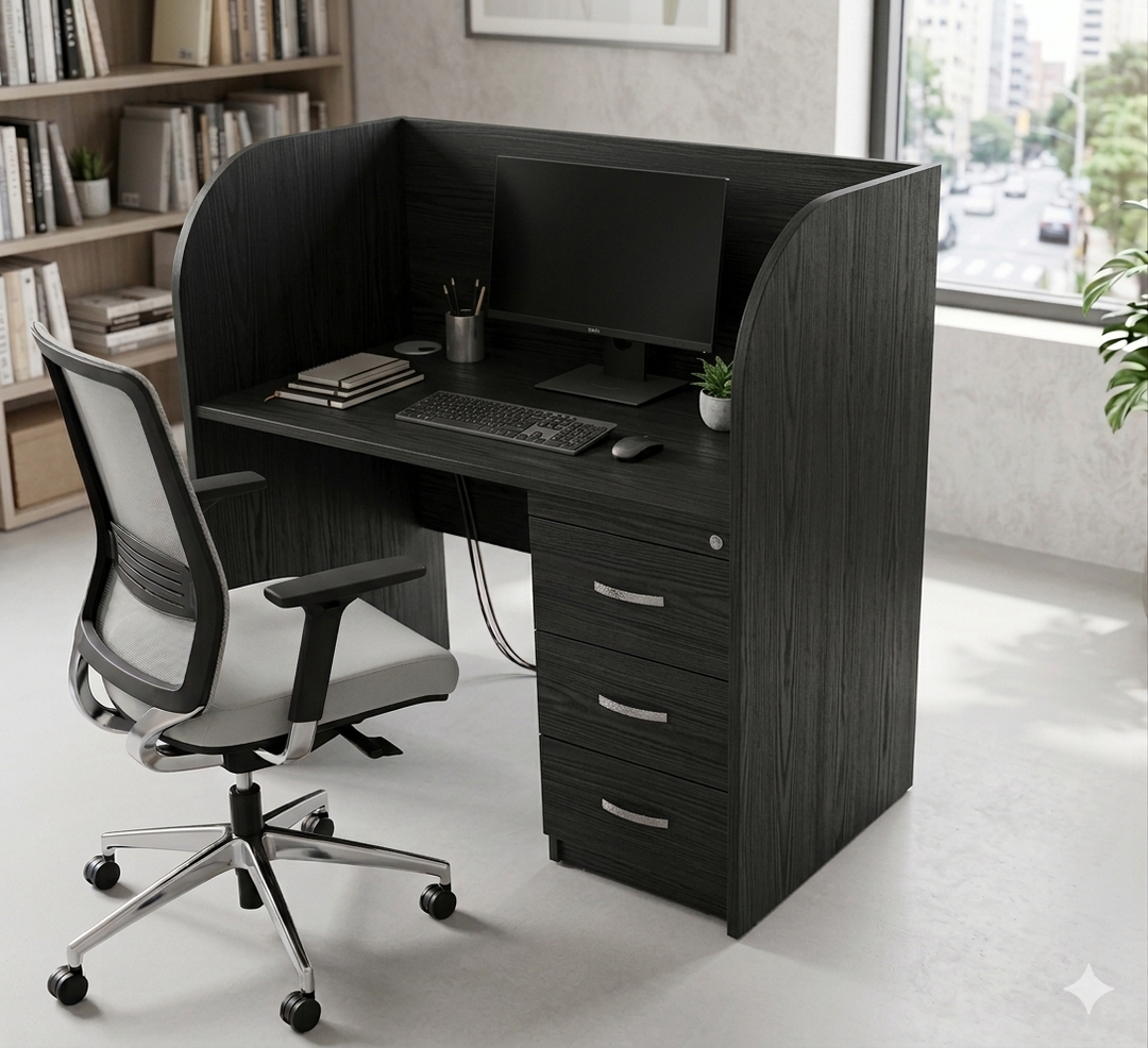 Priva Desk with Partition for Office & Study, Custom Made