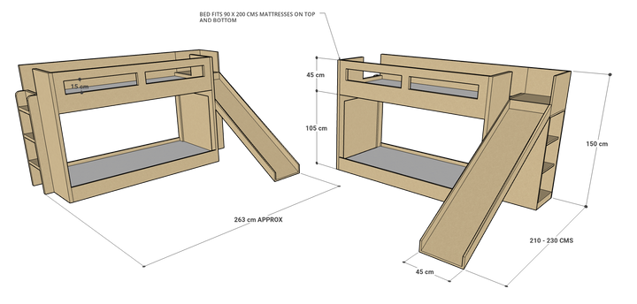 LEE Bunk Bed with Slide