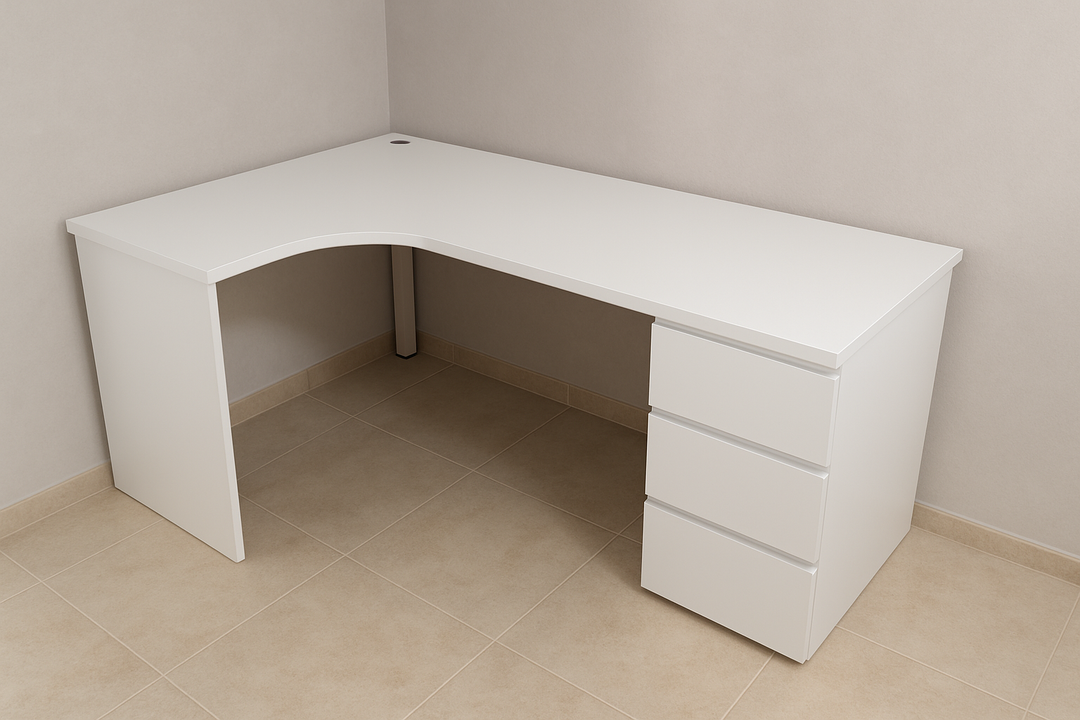 L Shaped Corner Type Office / Study Desk