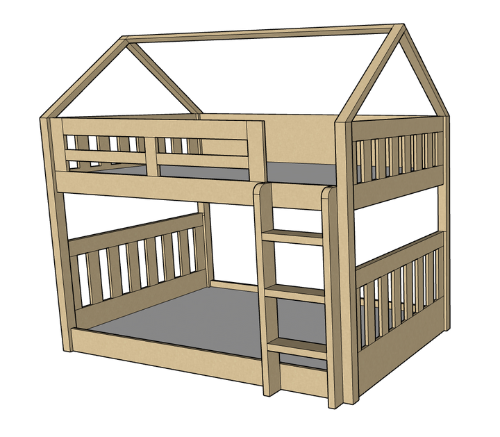 Mac House Bunk Bed, 120 x 200 cms