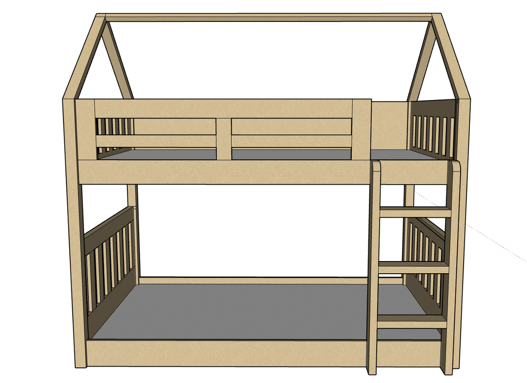 Mac House Bunk Bed, 120 x 200 cms