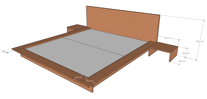 Oregan Low Bed, MDF