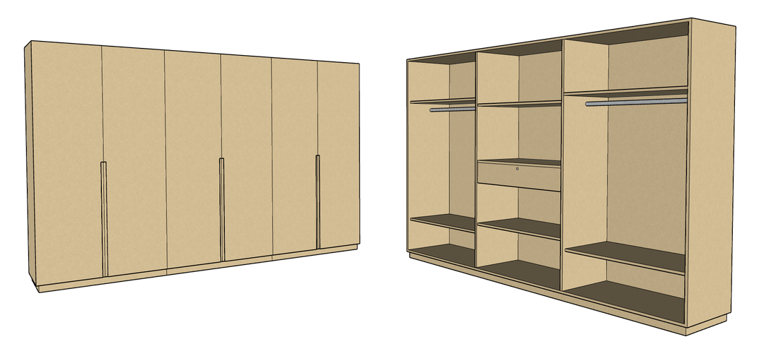 CF 6 Door Wardrobe, Custom Made