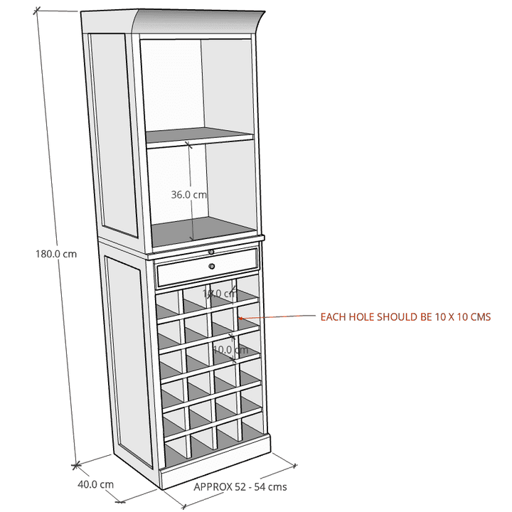 Bar Cabinet, BB1, Veneer - Classic Furniture Dubai UAE