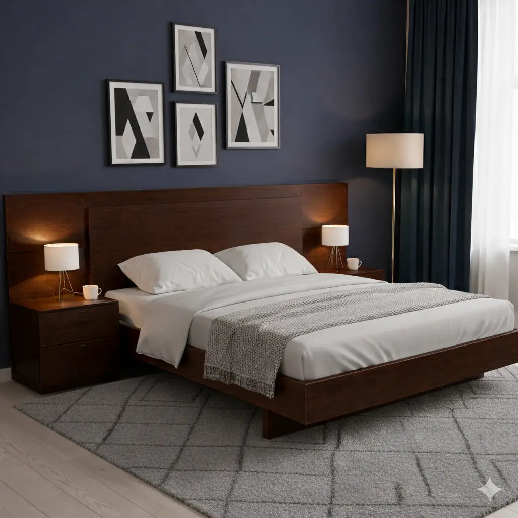Balmy Bed With 2 Side Tables