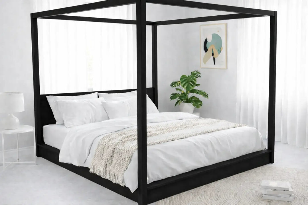 Japan Low Poster Bed with Headboard
