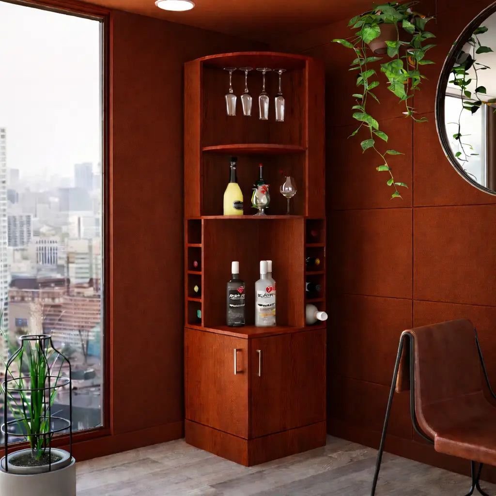Syrah Corner Bar Cabinet