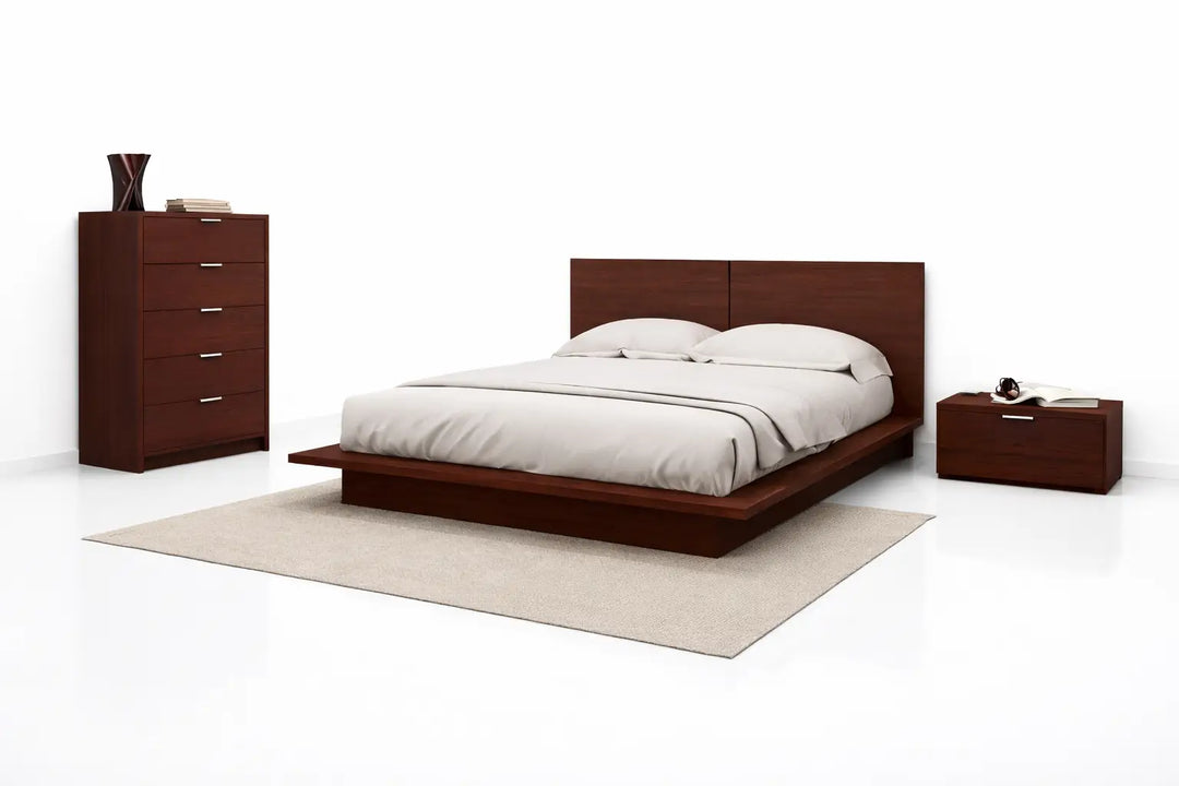 Denilia, Bed with 2 side tables & chest of drawers