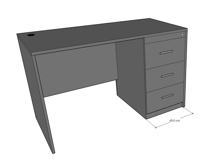 Desk with 3 drawers, Custom Made - Classic Furniture Dubai UAE