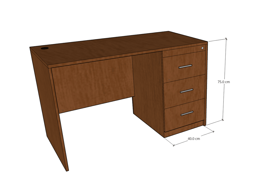 Desk with 3 drawers, Custom Made - Classic Furniture Dubai UAE