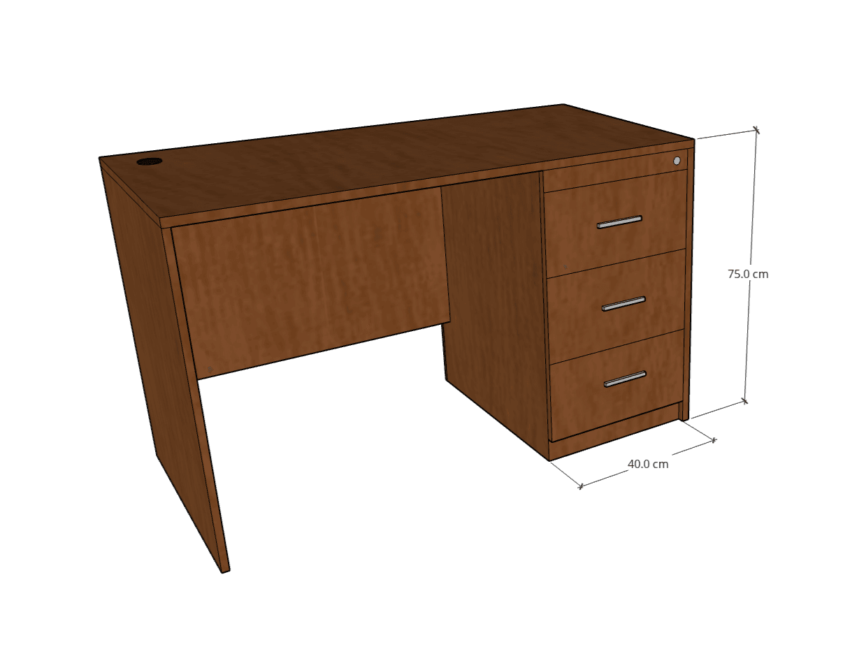 Desk with 3 drawers, Custom Made – Classic Furniture