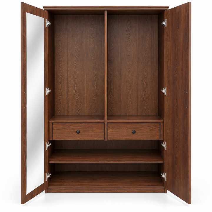 Wardrobe Two Door Veneer - open interior