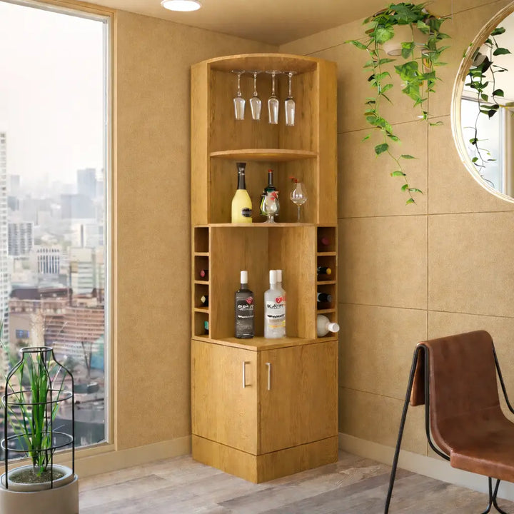 Syrah Corner Bar Cabinet